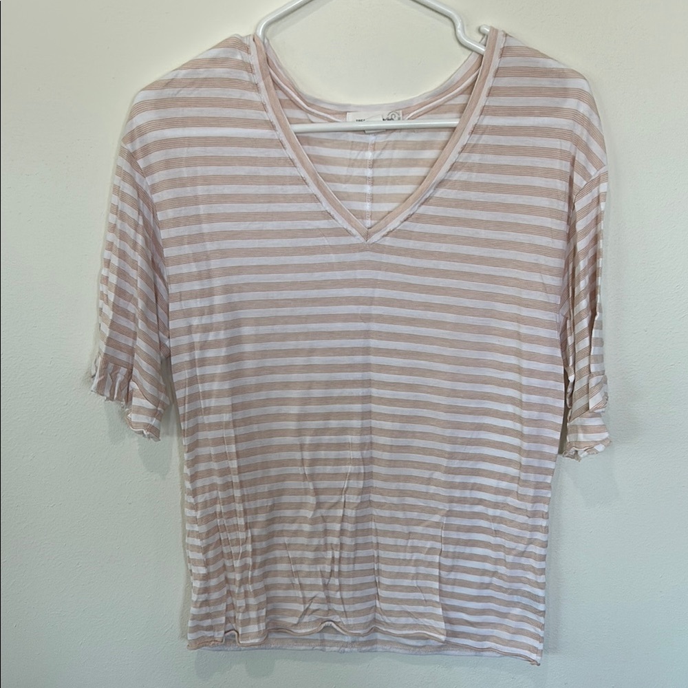 Striped V-Neck Women's Top